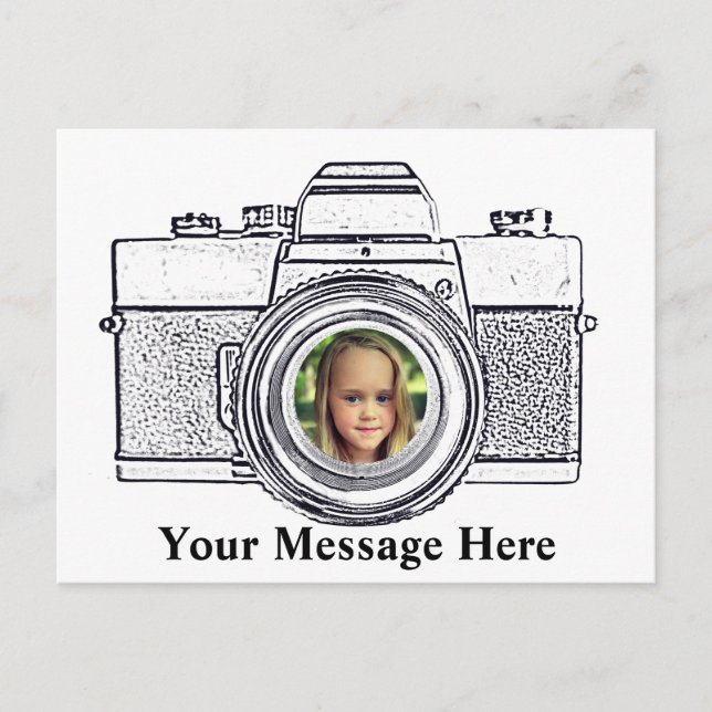 Cámara con su tarjeta postal fotográfica (Anverso)