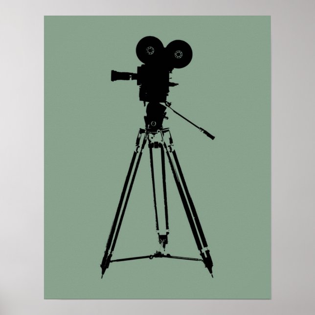 Cámara de cine arte pop (Frente)