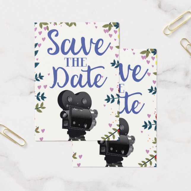 Cámara de cine para boda de guardar la fecha (Oficina)