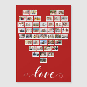Cámara de colaje de 44 fotos, película, corazón, t