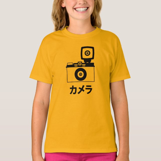 Cámara en camiseta de las katakanas (caracteres (Anverso)