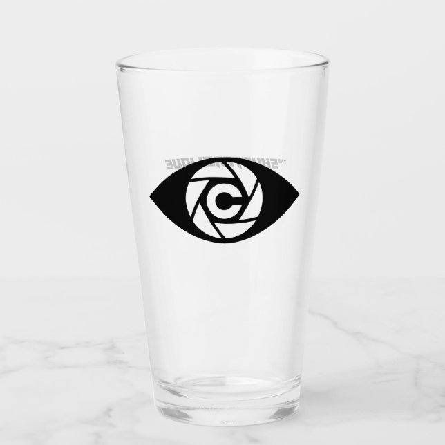 Cámara Glass Tumbler — El Shutterclique (Anverso)