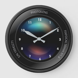 Cámara Lente Fotografía Diseño Reloj de pared acrí