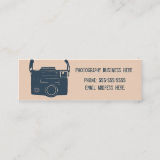 Cámara Retro Film Blue & Peach Tarjeta de visita