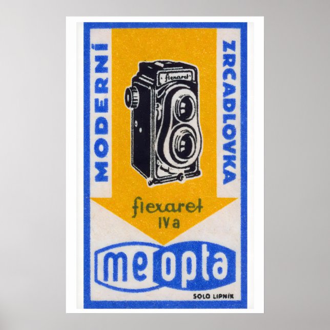 Cámara Vintage - Impresión de Caja de Cerillas - A (Frente)