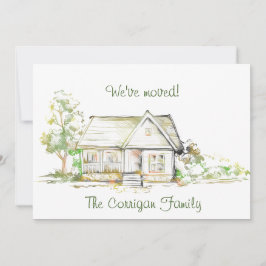 Cámara y árboles nueva tarjeta de Invitación plana