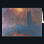 Cámaras del Parlamento, Londres, por Claude Monet<br><div class="desc">Casas del Parlamento, Londres, Sol Rompiendo por la niebla (1904) de Claude Monet es un bonito cuadro arquitectónico de arte del impresionismo vintage. Las Casas del Parlamento con el Big Ben en el río Támesis en Londres, Inglaterra en silueta en un día nublado en cálidos colores de la temporada de...</div>