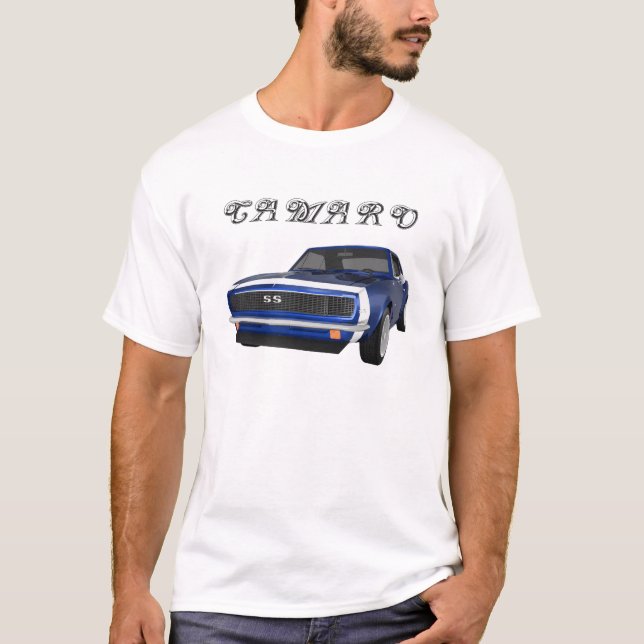 Camaro 1967 SS: Final azul: modelo 3D: Camiseta (Anverso)