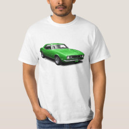Camaro verde en la camiseta blanca