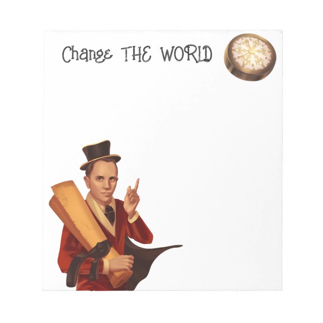 Cambia el Bloc de notas Steampunk del mundo (Frente)