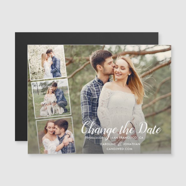 Cambiar el Collage de fotos de Boda pospuesto de f (Anverso/Reverso)