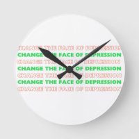 Cambiar la cara de la depresión_ reloj de pared