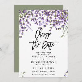 cambiar la fecha de la invitación de boda de lavan