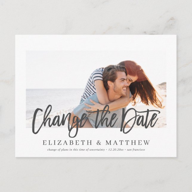 Cambiar la Invitación del Boda de fecha Foto moder (Anverso)