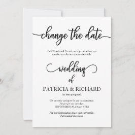 Cambiar La Invitación Pospuesta Del Boda De Fecha