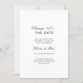 Cambiar la Invitación pospuesta del Boda de fechas