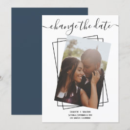 Cambiar la tarjeta de Boda fotográfico de tipograf