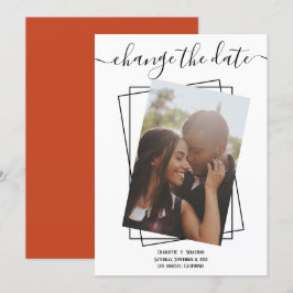 Cambiar la tarjeta de Boda fotográfico de tipograf