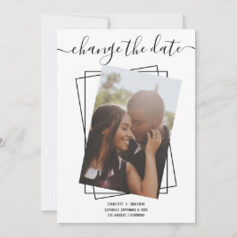 Cambiar la tarjeta de Boda fotográfico de tipograf