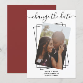 Cambiar la tarjeta de Boda fotográfico de tipograf