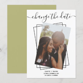 Cambiar la tarjeta de Boda fotográfico de tipograf