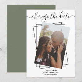 Cambiar la tarjeta de Boda fotográfico de tipograf