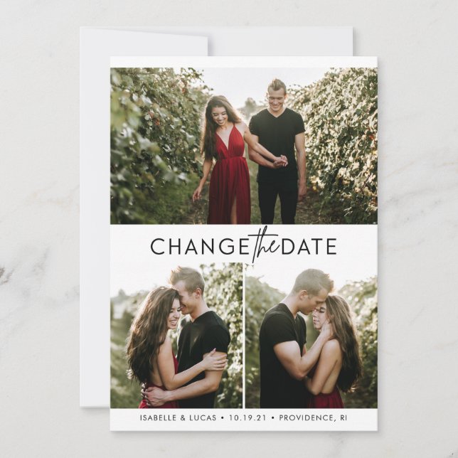 Cambiar la tarjeta de fecha con fotos (Anverso)