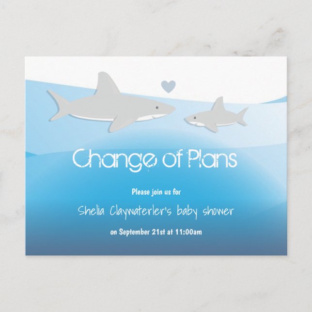 Cambiar planes de Invitación de Baby Shower del ti (Anverso)