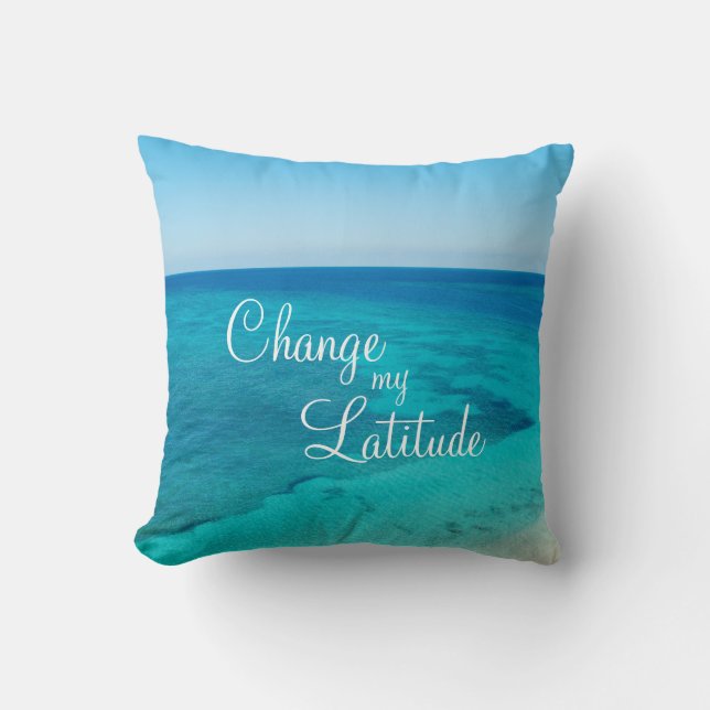 Cambie mi almohada de la cita de la playa de la (Anverso)