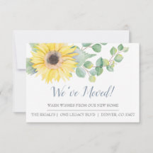 Cambio botánico de dirección Watercolor Sunflower