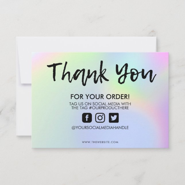 Cambio de color Gracias inserción de medios (Anverso)