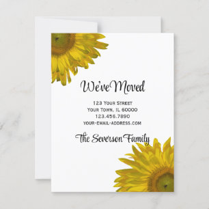 Cambio de dirección de girasol amarillo Invitacion