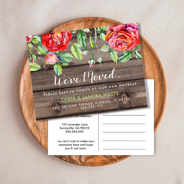 Cambio de dirección nos hemos mudado tarjeta flora (Subido por el creador)