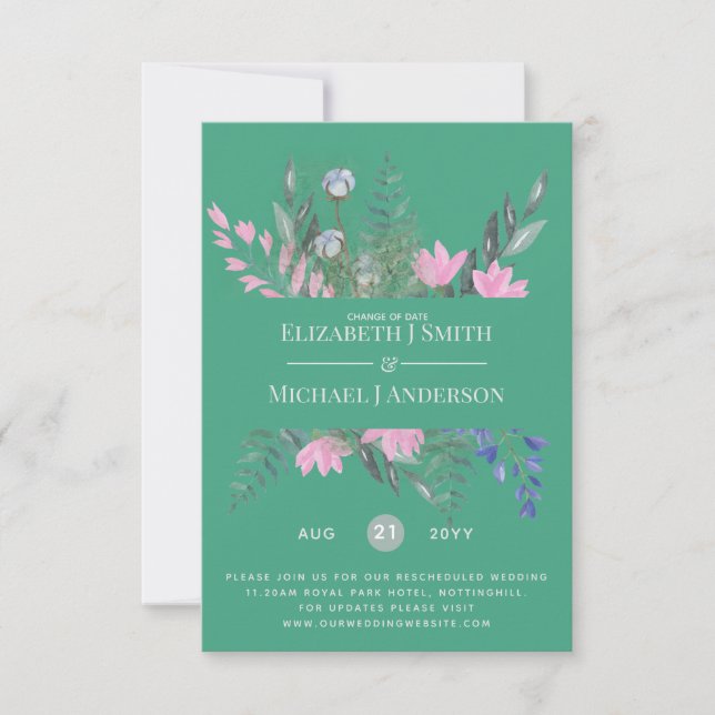 Cambio de fecha Planes de postergación Moda Flores (Anverso)