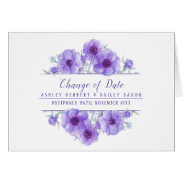 Cambio de fecha un boda morado de anémona pospuest