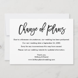 Cambio de guión de broche de planes Nueva tarjeta 