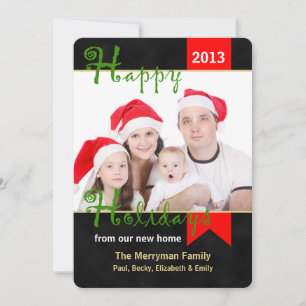 Cambio de la foto de tarjeta plana de Navidades de