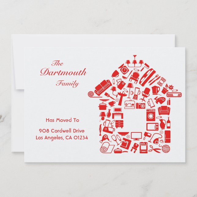 Cambio de la Invitación de la tarjeta plana de dir (Anverso)