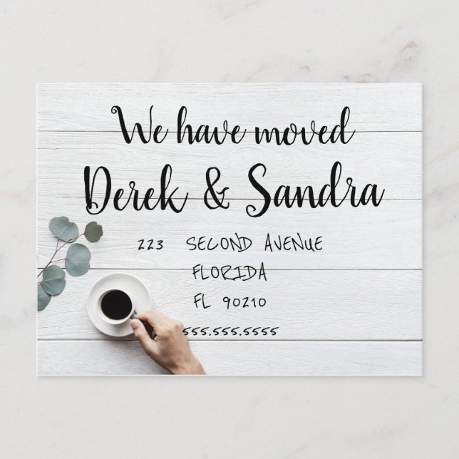 Cambio de la postal de la dirección que hemos movi (Anverso)