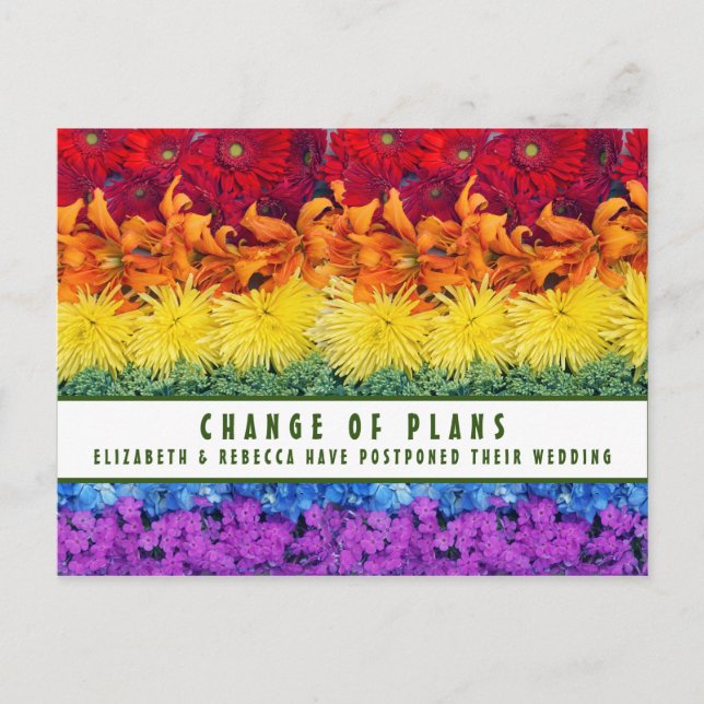 Cambio de la postal de las flores del Orgullo Gay (Anverso)