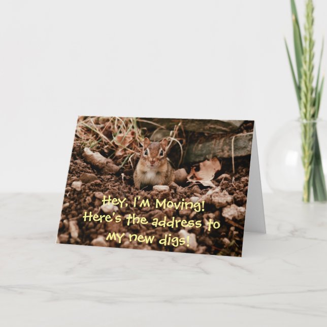 Cambio de la tarjeta Chipmunk de dirección (Anverso)