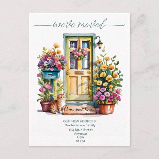 Cambio de la tarjeta de Invitación plana de direcc (Anverso)