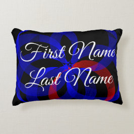 Cambio de nombre Almohada de acento geométrico roj