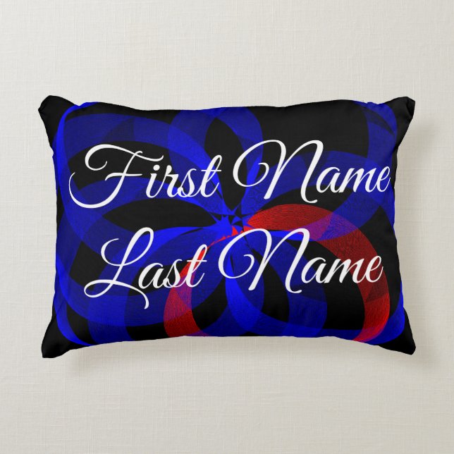 Cambio de nombre Almohada de acento geométrico roj (Anverso)