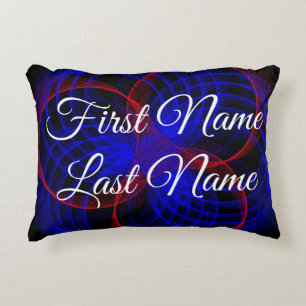 Cambio de nombre: triple acento azul almohada geom