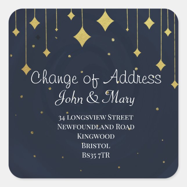 Cambio de oro de navidades de pegatina de direccio (Anverso)