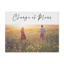Cambio de planes Boda de foto Invitación de fecha