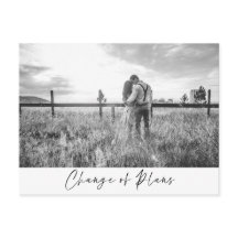 Cambio de planes Boda de foto Invitación de fecha