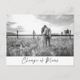 Cambio de planes Boda de foto Invitación de fecha