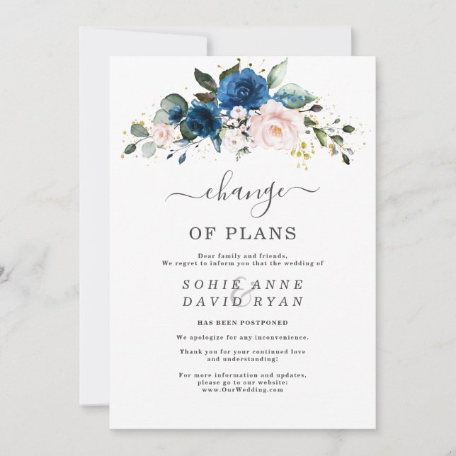 Cambio De Planes De Invitación De Cancelación De b (Anverso)